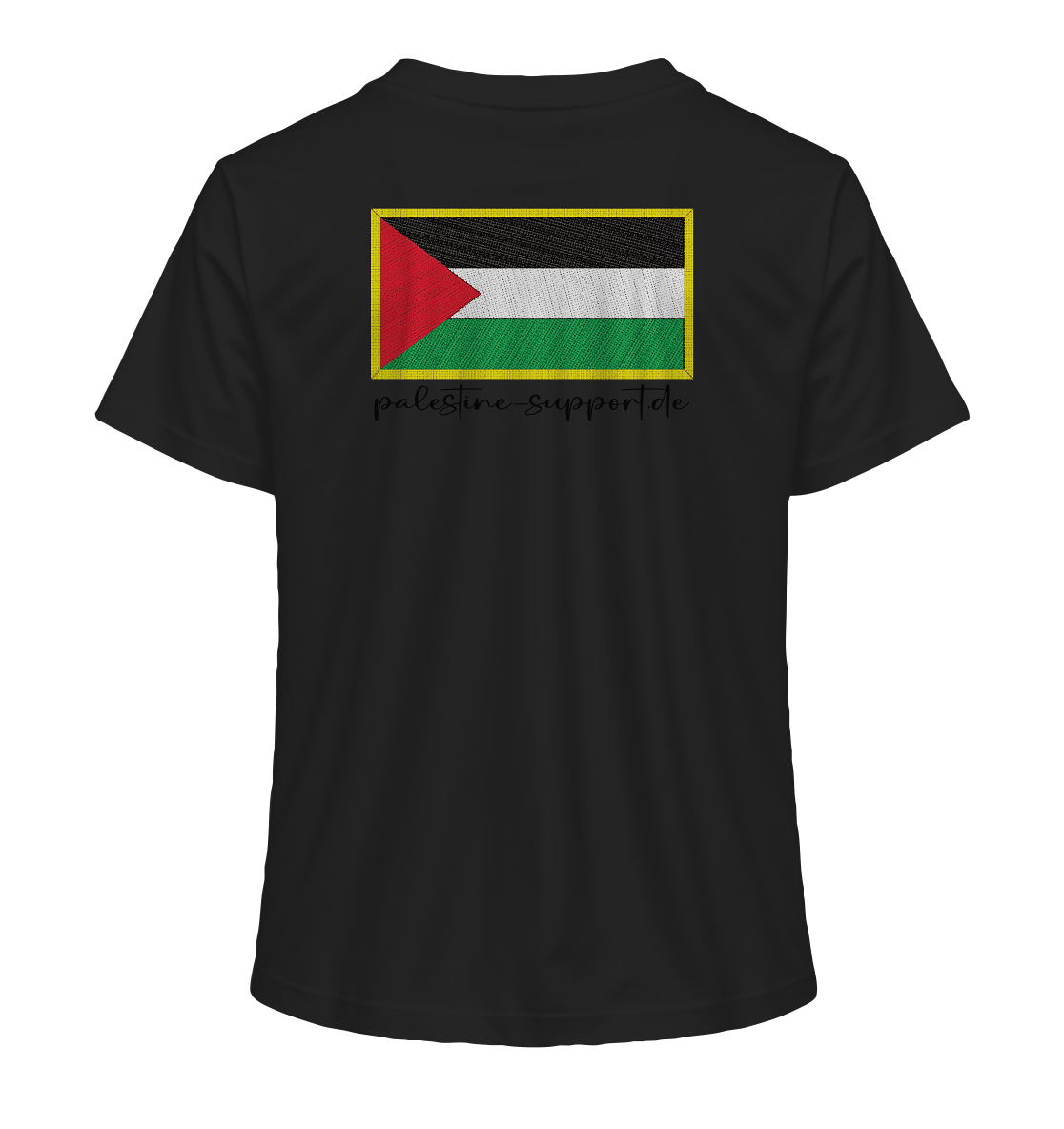 Flag Badge print - Ladies Organic Shirt - palestine-support