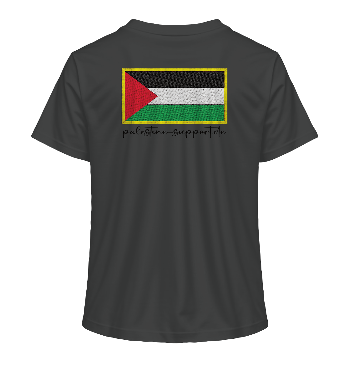 Flag Badge print - Ladies Organic Shirt - palestine-support