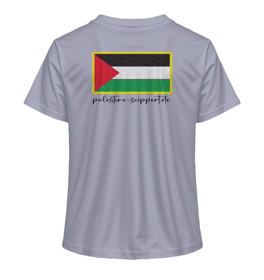 Flag Badge print - Ladies Organic Shirt - palestine-support