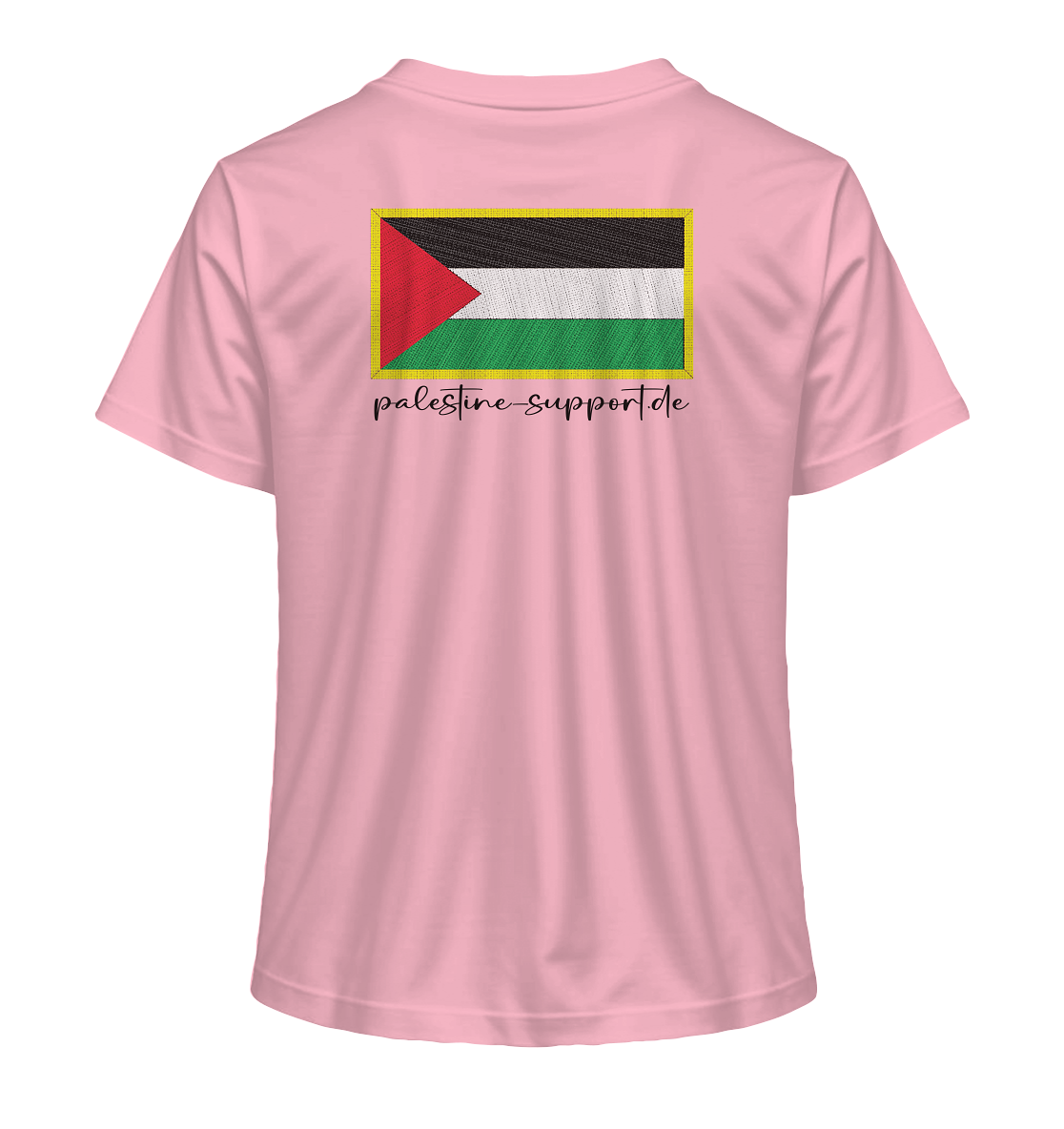 Flag Badge print - Ladies Organic Shirt - palestine-support