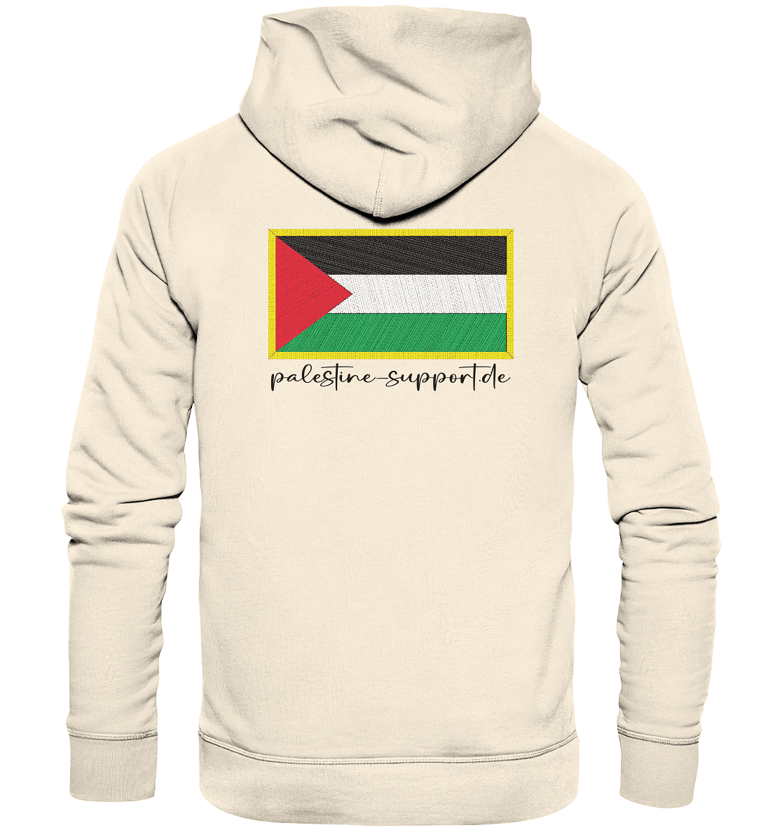 Flag Badge print - Organic Hoodie - palestine-support