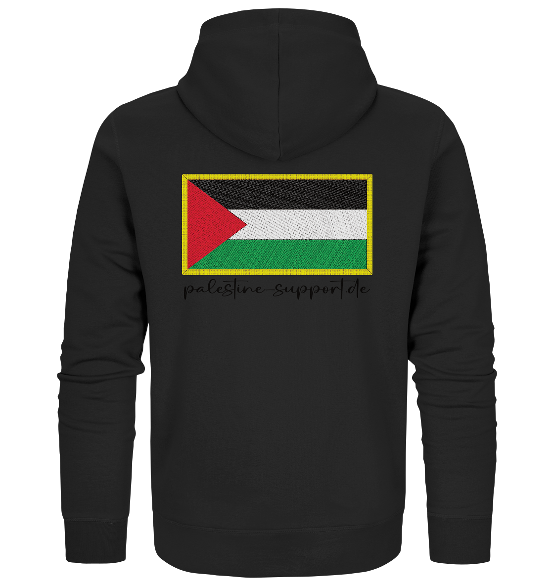 Flag Badge print - Organic Zipper - palestine-support