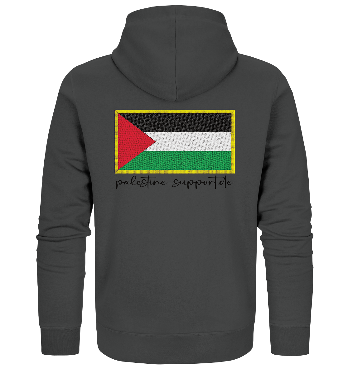Flag Badge print - Organic Zipper - palestine-support