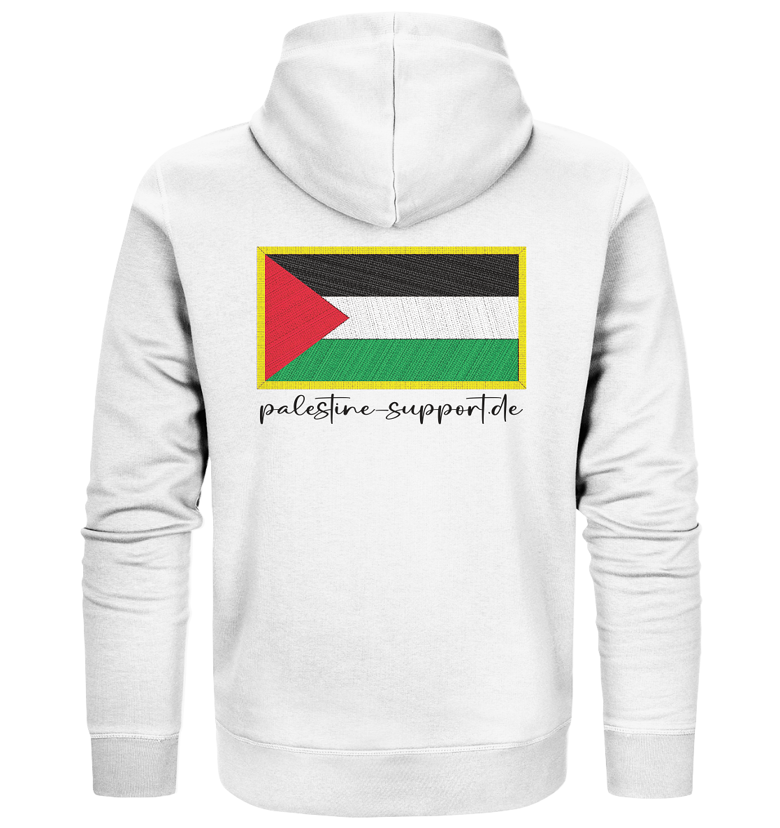 Flag Badge print - Organic Zipper - palestine-support