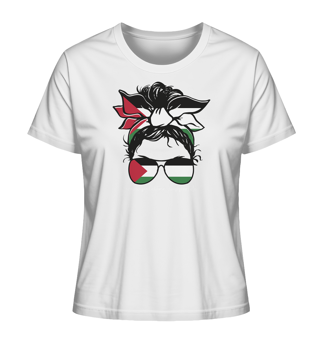 Sunglasses - Ladies Organic Shirt - palestine-support in White