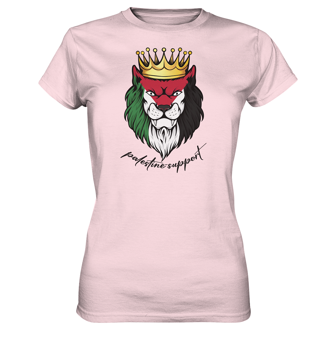 Damen Tshirt mit Gaza Lion Motiv in Orchid Pink