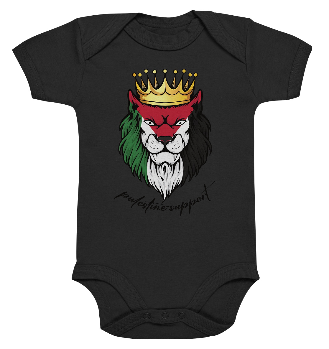 Bodysuite mit Palestine Lion Motiv in Black