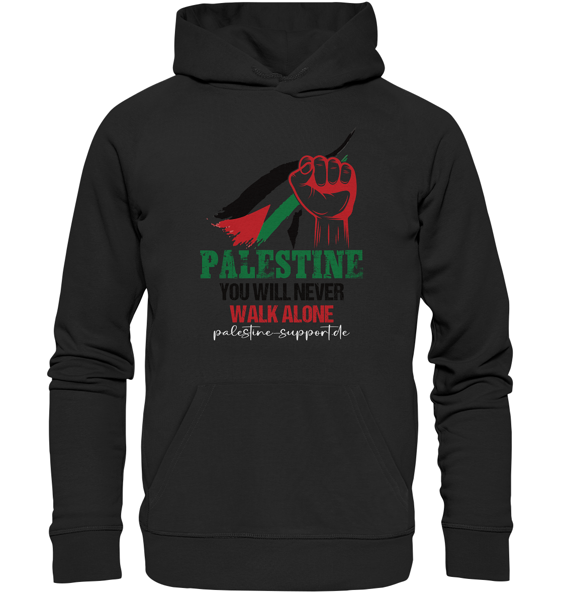 Never walk alone - Organic Hoodie