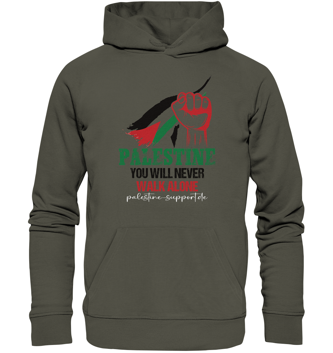 Never walk alone - Organic Hoodie