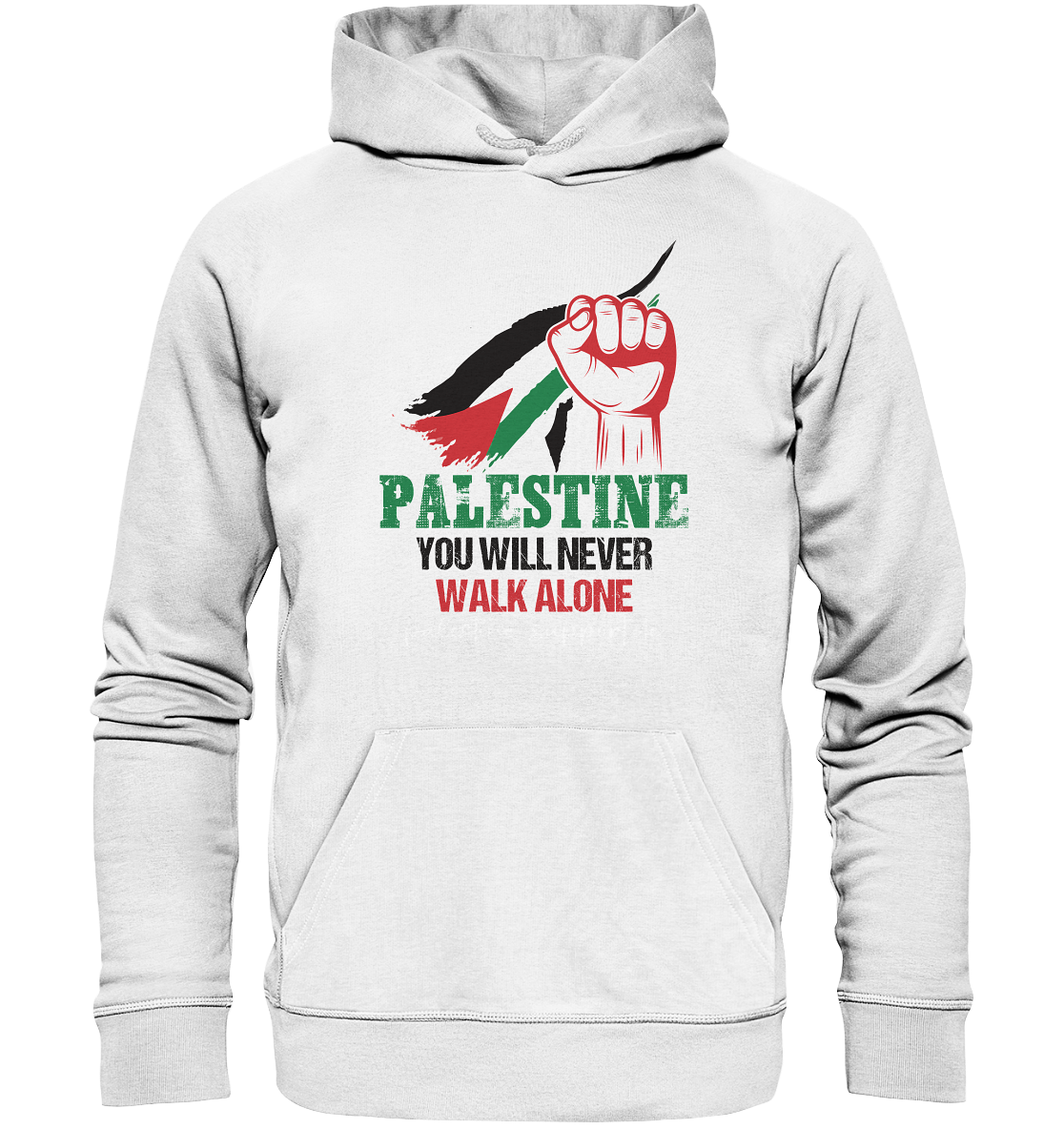Never walk alone - Organic Hoodie