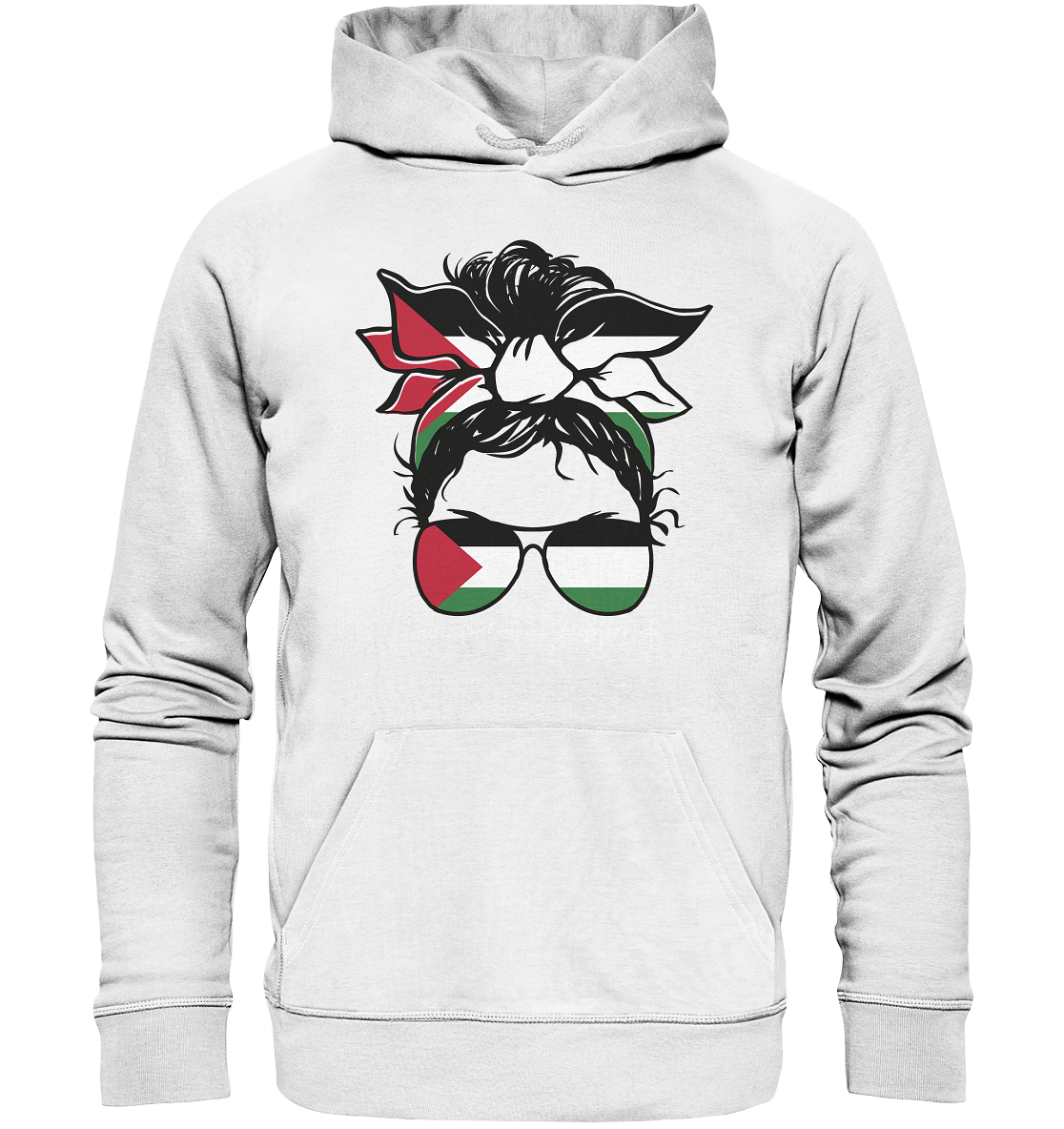 Unisex Streetwear Hoodie mit Frauen Power Gaza Abbildung in Cool White