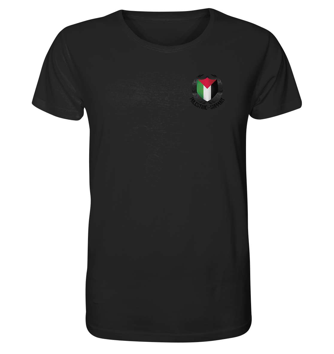 Herren T-Shirt mit Palestine Design auf der Brust in Black