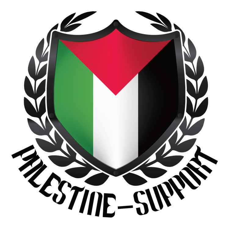 palestine-support Logo wir stehen für Freiden und gegen hass & gegen Krieg