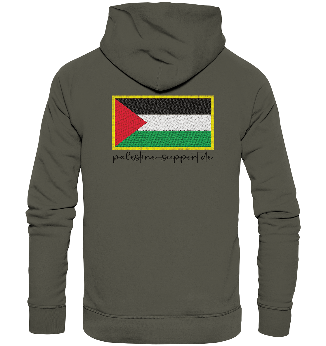 Flag Badge print  - Organic Hoodie - palestine-support