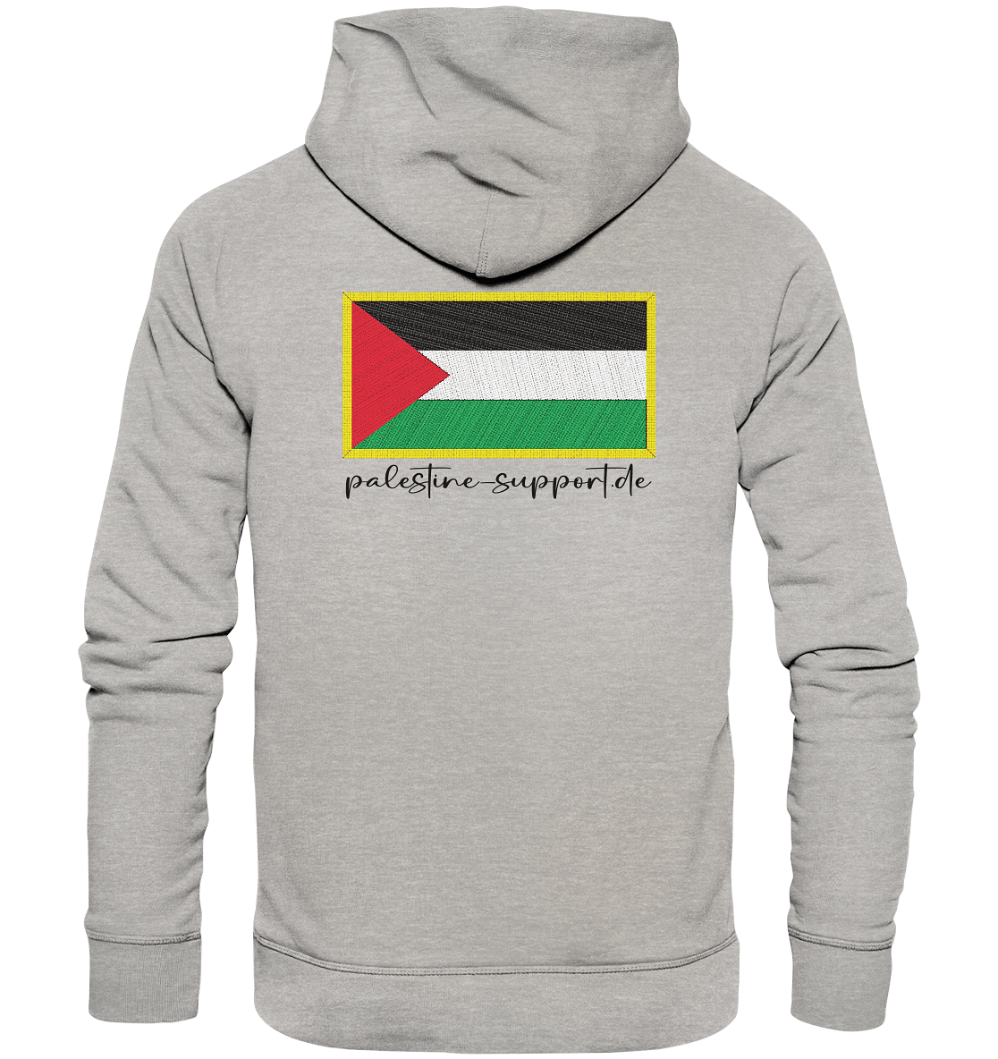 Flag Badge print  - Organic Hoodie - palestine-support