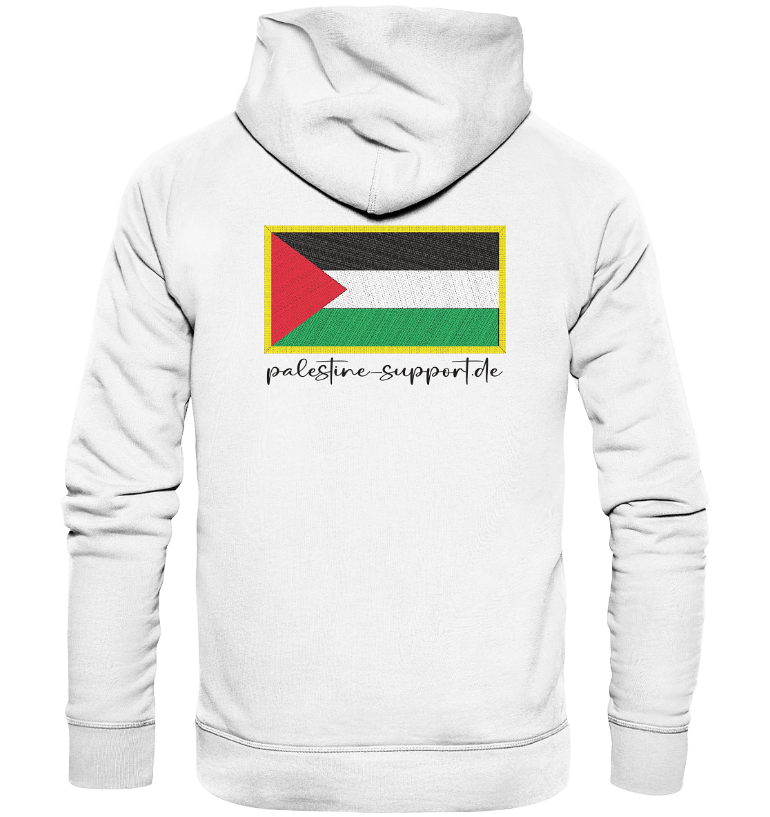 Flag Badge print  - Organic Hoodie - palestine-support